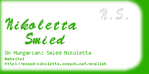 nikoletta smied business card